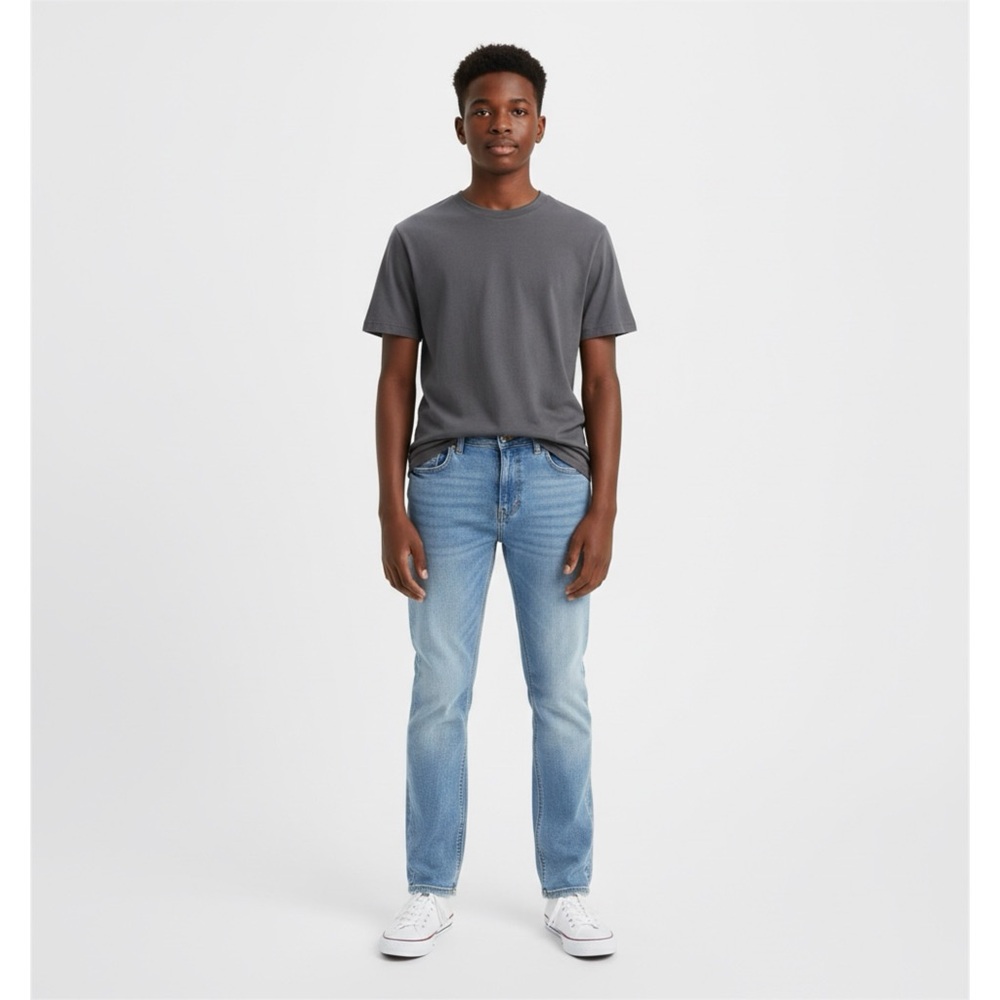 Levi’s 502 Youth Jeans Size 14 Reg W27 L29 Light Wash Straight Leg Denim
